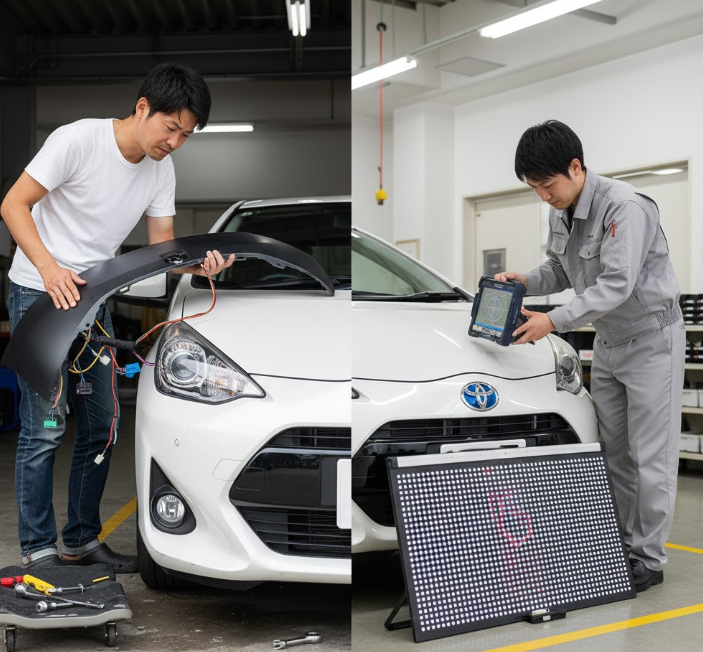 自分でDIY交換する際のリスクとエーミング