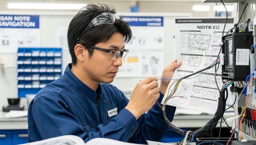 日産ノートE12純正ナビ配線の調査方法【DIY向け】
